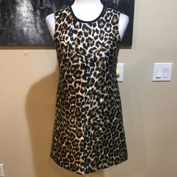 J. Crew Leopard Print Sleeveless Dress - Picture 1 of 12